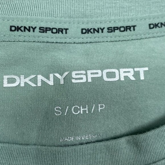 DKNY Sport Womens Green Logo T-Shirt Size Small d0038 - Picture 2 of 7